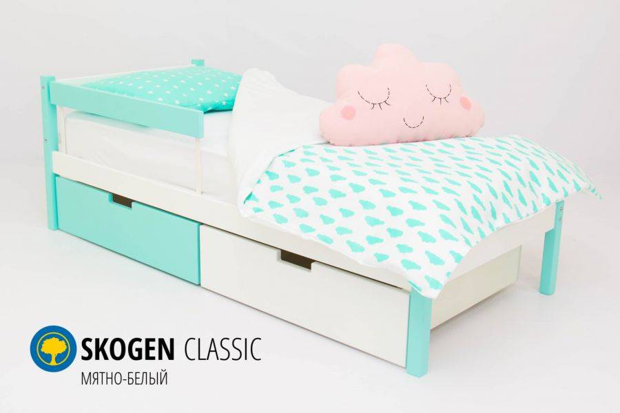 детская кровать skogen classic мятно-белый в Армавире