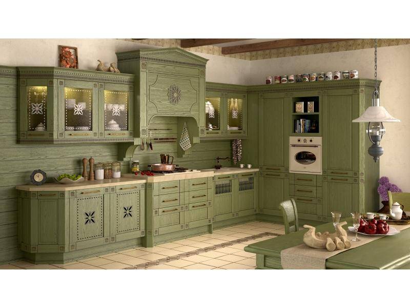 кухня прямая floreale verde в Армавире