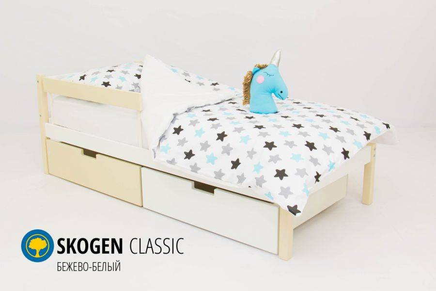 детская кровать skogen classic бежево-белый в Армавире