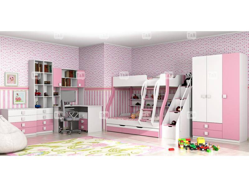 детская двухъярусная кровать tracy pink в Армавире