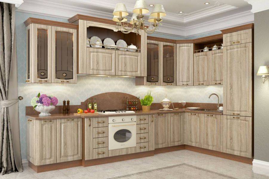 классическая кухня равенна на заказ в цвете мокко в Армавире