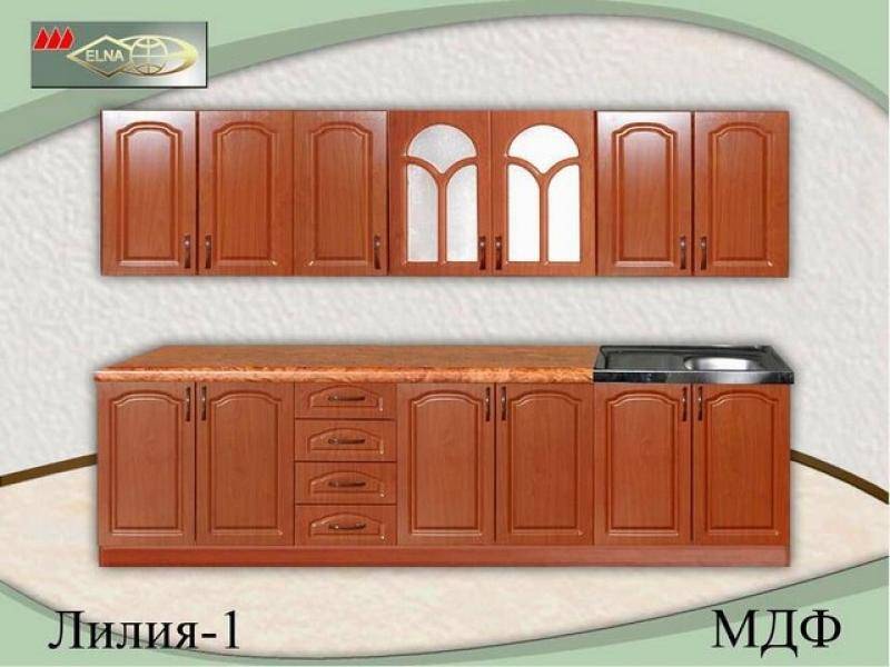 кухня прямая лилия 1 (мдф) в Армавире