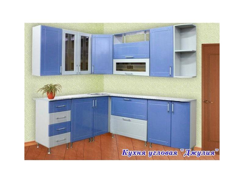 голубая угловая кухня джулия в Армавире