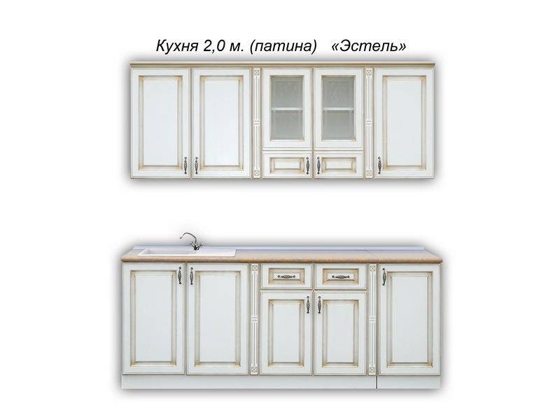 кухня прямая эстель патина в Армавире