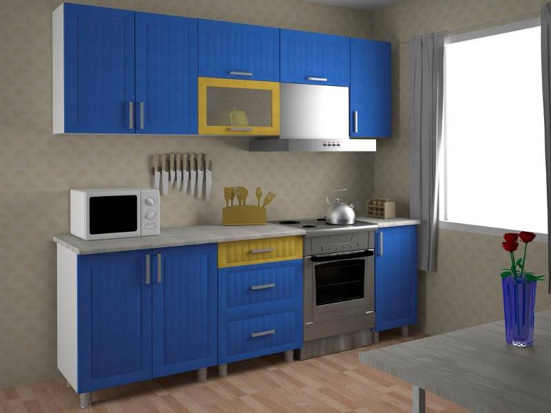 кухонный гарнитур прямой золушка blue oliva в Армавире