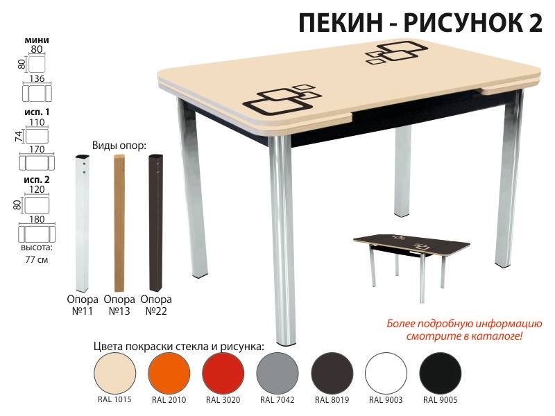 стол пекин рисунок 2 в Армавире
