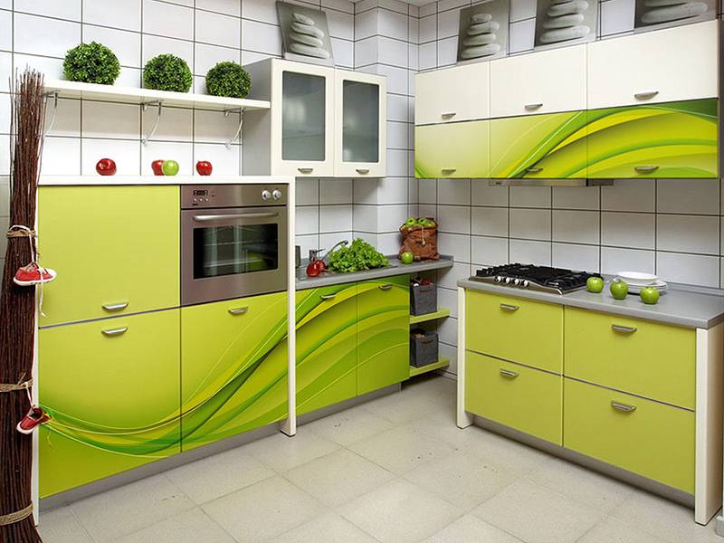 кухонный гарнитур угловой 8 фотопечать в Армавире