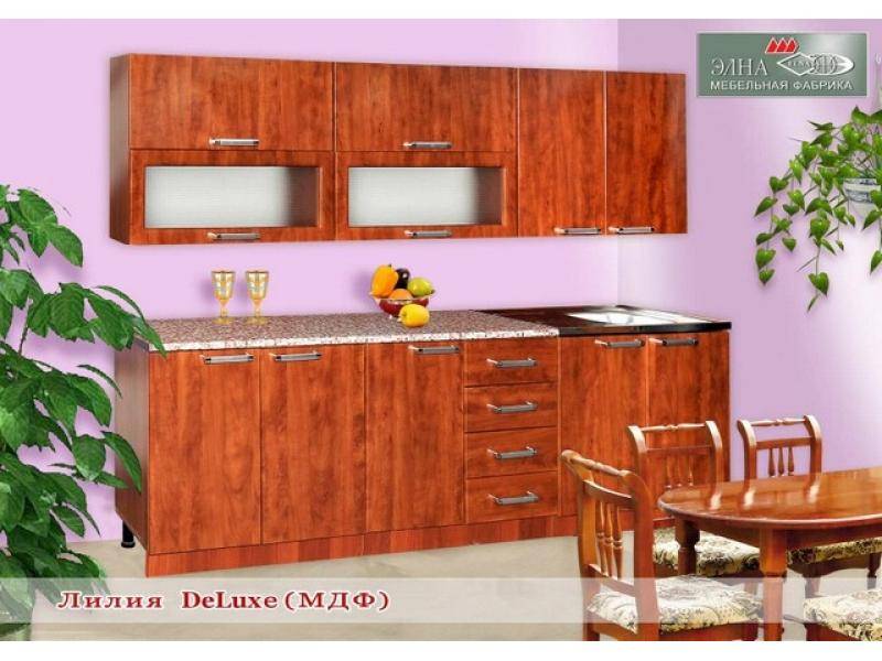 кухня прямая лилия deluxe (мфд) в Армавире