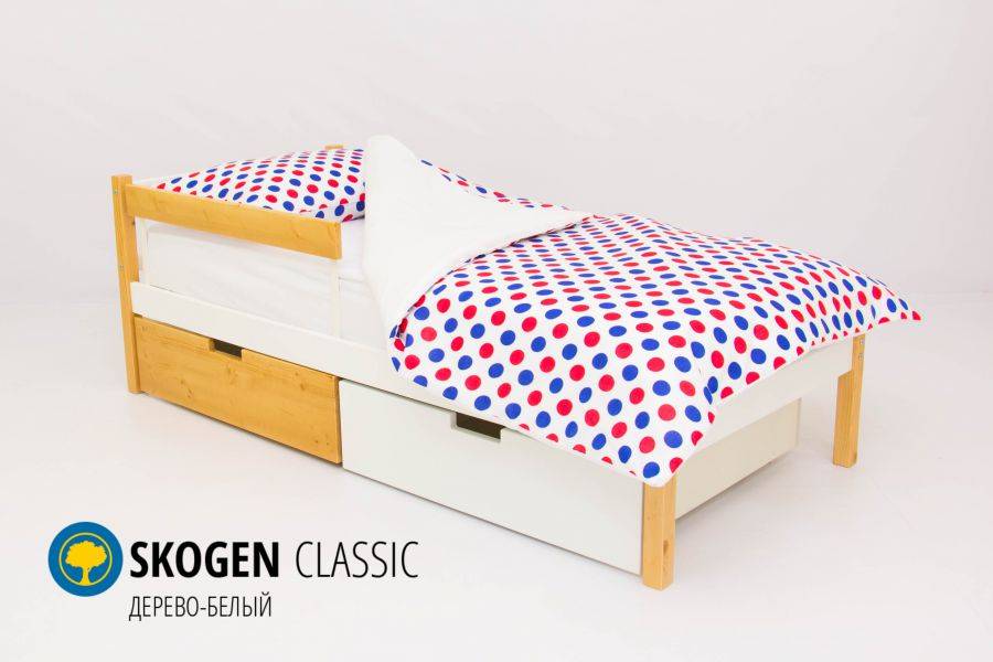 детская кровать skogen classic дерево-белый в Армавире