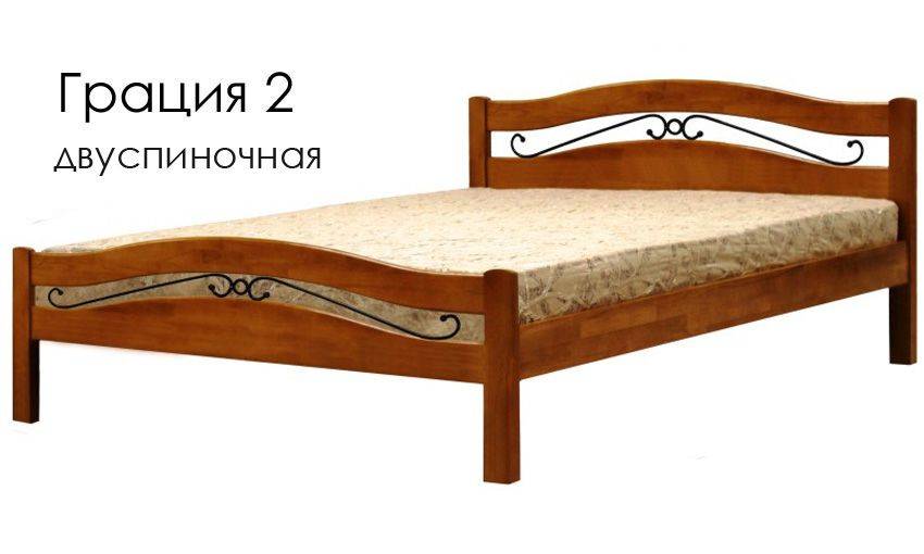 деревянная кровать грация 2 двуспиночная в Армавире