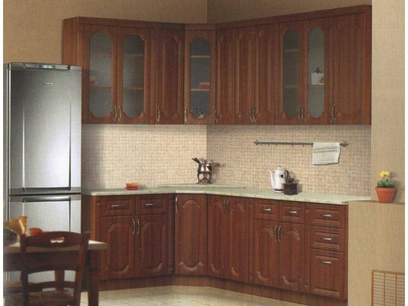 угловая кухня ника-1 с фасадами мдф-классик в Армавире