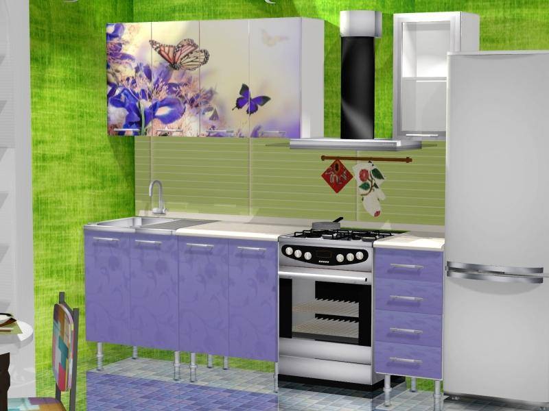 фиолетовая кухня бабочки в Армавире