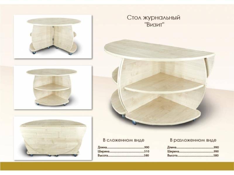 круглый журнально-обеденный стол визит в Армавире