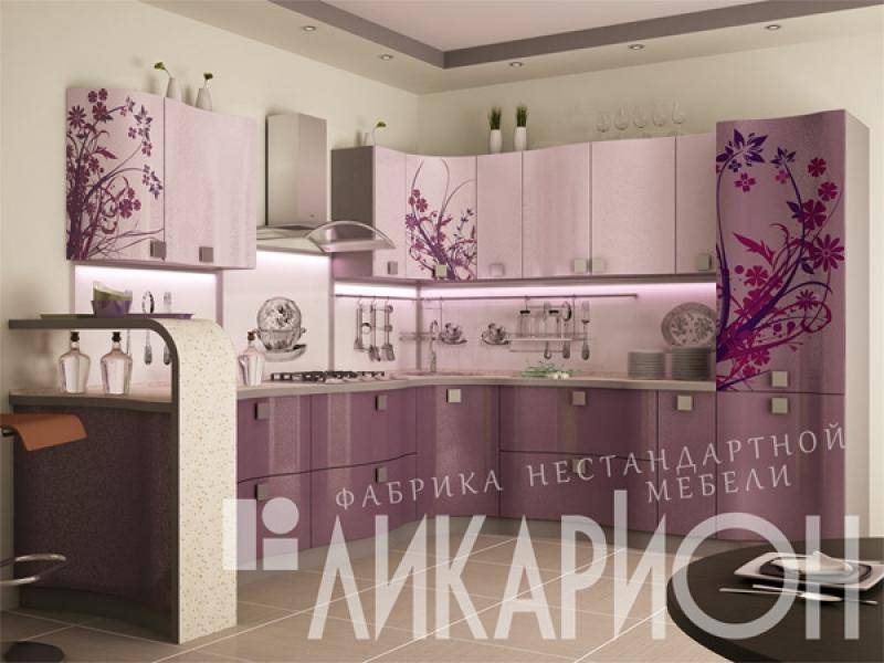 кухня угловая «фото на пластике» в Армавире