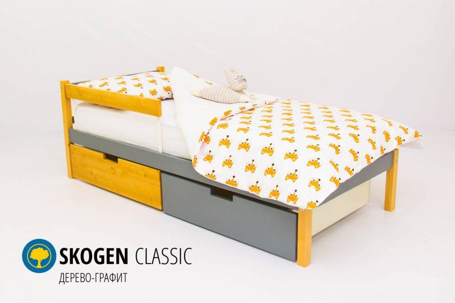 детская кровать skogen classic дерево-графит в Армавире