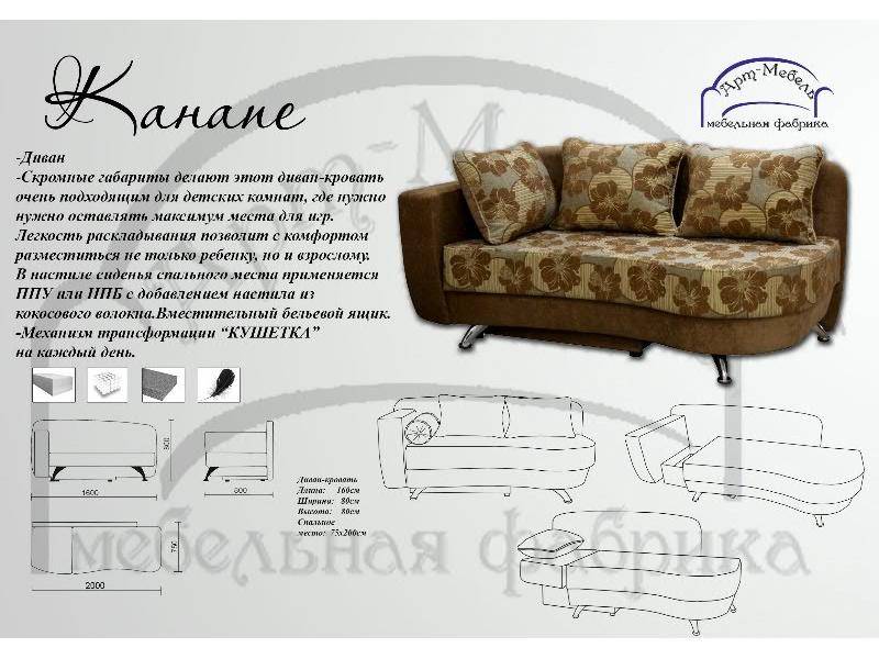 диван прямой канапе в Армавире