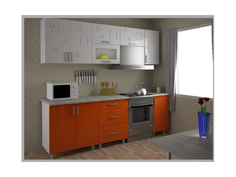 кухонный гарнитур прямой orange в Армавире