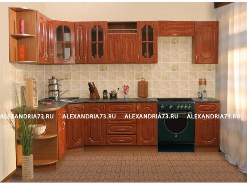 кухня угловая александрия плюс с радиусом открытым в Армавире