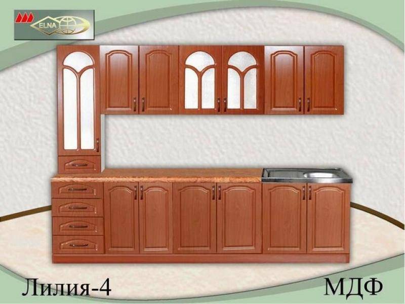 кухня прямая лилия 4 (мдф) в Армавире