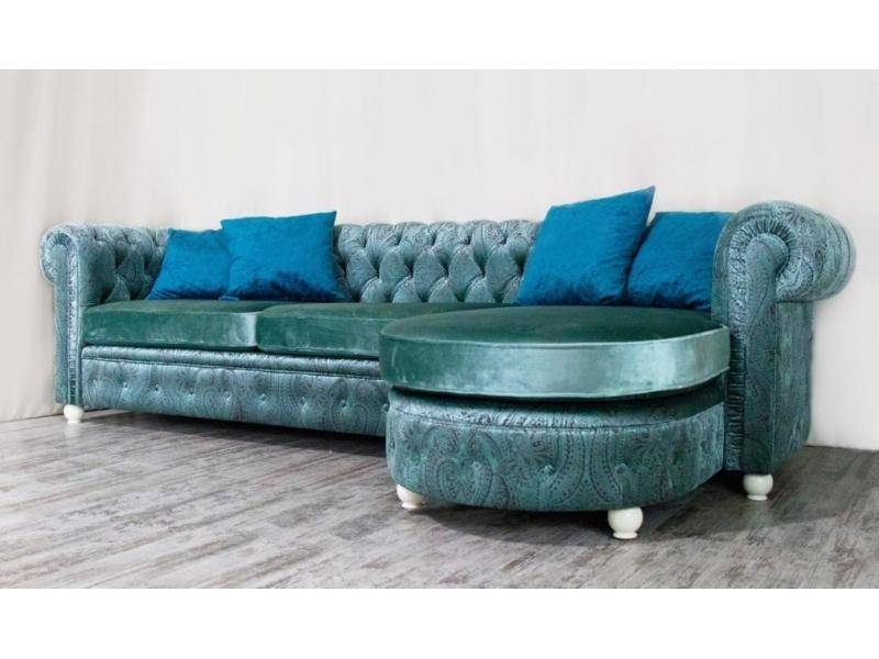 диван chesterfield с оттоманкой в Армавире