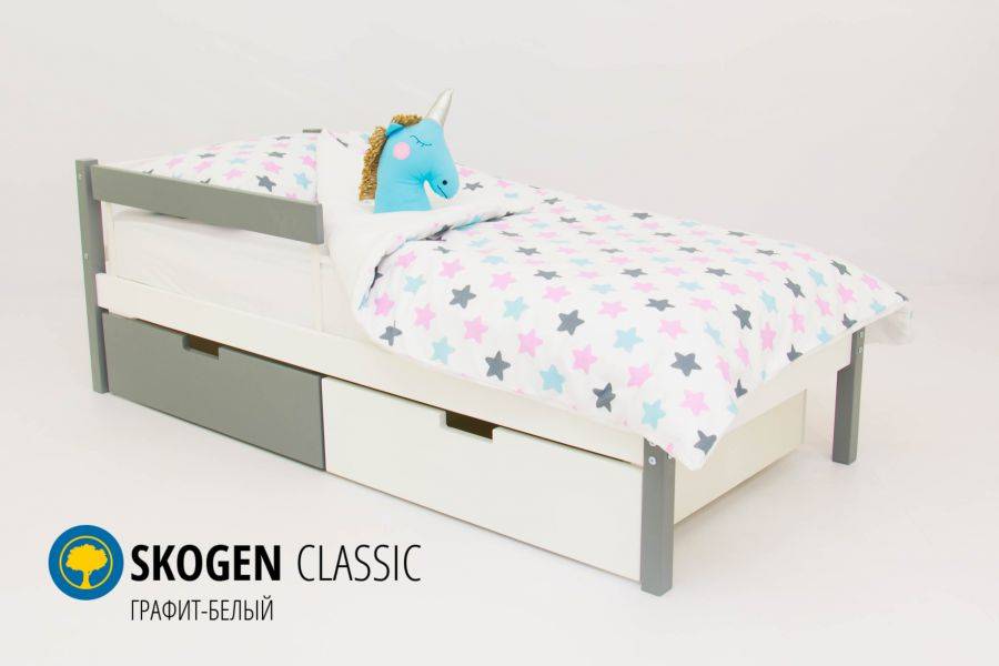 детская кровать skogen classic графит-белый в Армавире
