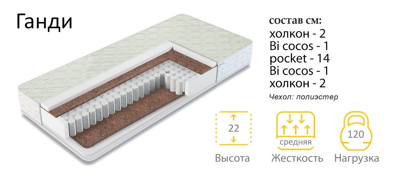 матрас средней жесткости ганди в Армавире