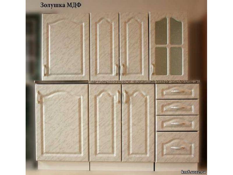 кухня золушка мдф (серый мрамор) в Армавире