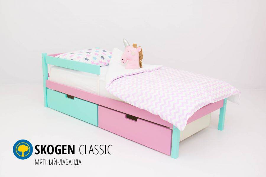 детская кровать skogen classic мятный-лаванда в Армавире