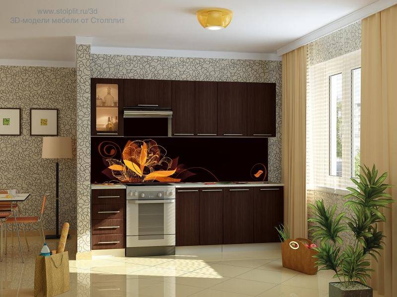 коричневая кухня модерн 004 в Армавире