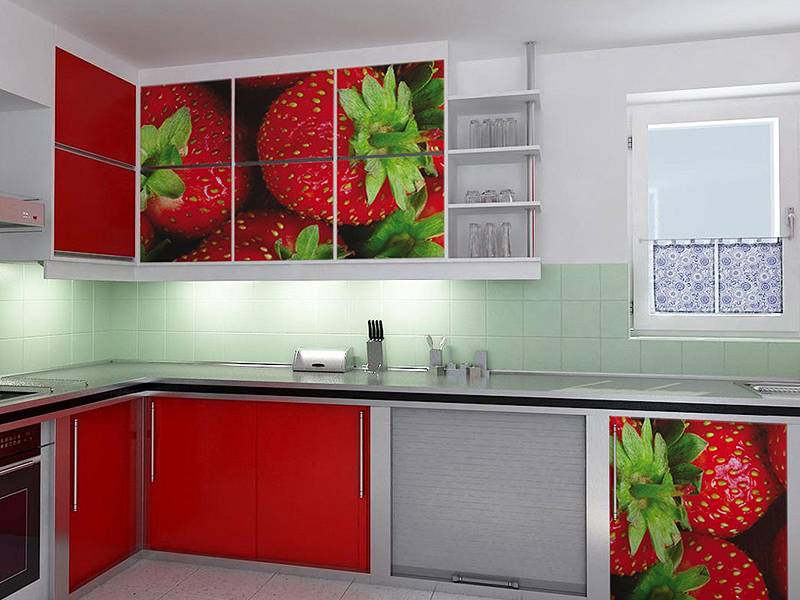 кухонный гарнитур угловой 5 фотопечать в Армавире