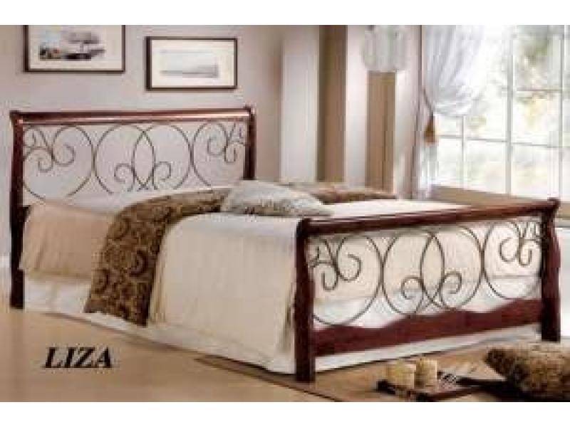 кровать wf liza (160*200) walnut/rusty black в Армавире