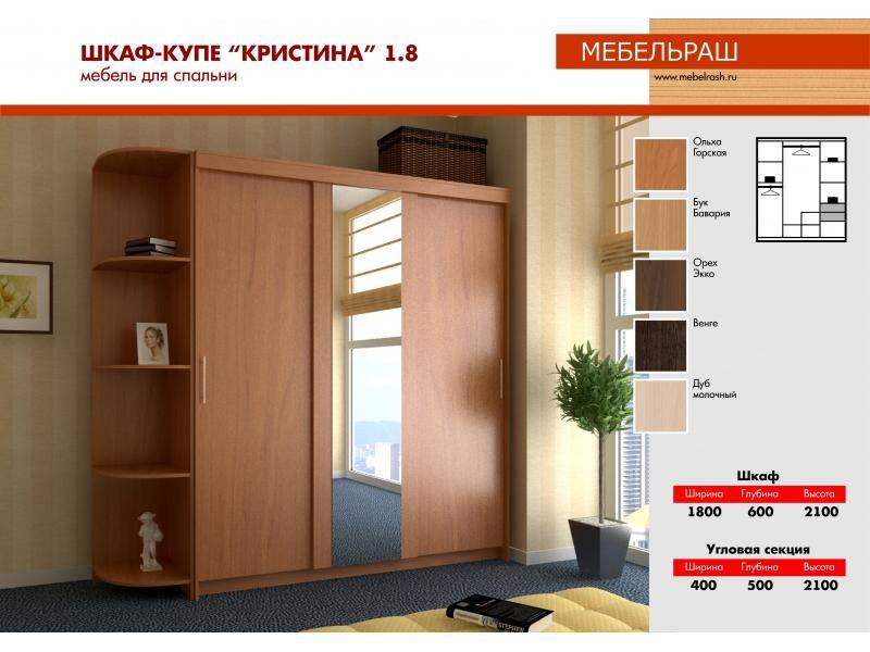 шкаф - купе кристина 1.8 в Армавире