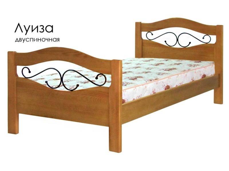 кровать луиза из массива сосны с элементами ковки в Армавире