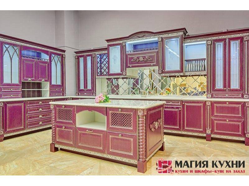 красная стильная кухня luxury в Армавире