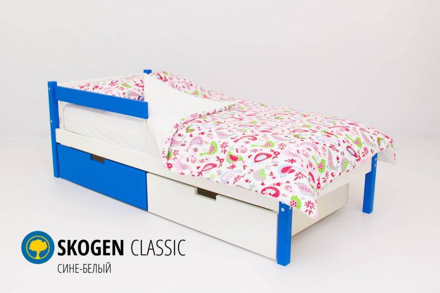 детская кровать skogen classic сине-белый в Армавире
