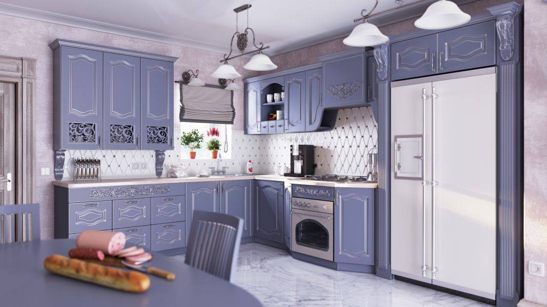 классическая сиреневая кухня изабелла в Армавире