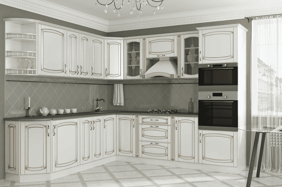 угловая классическая кухня ампир в Армавире