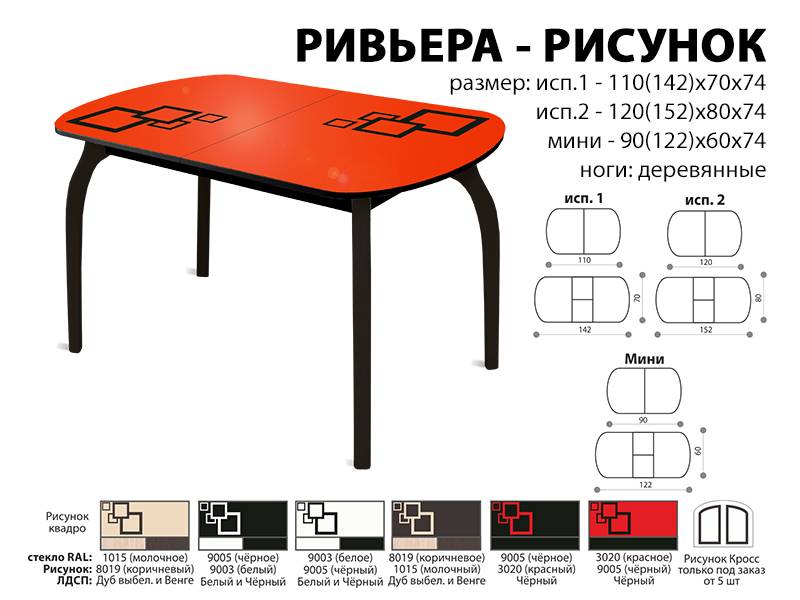 стол обеденный ривьера рисунок в Армавире