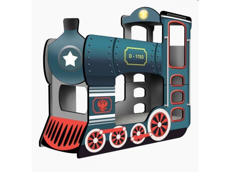 двухъярусная кровать - паровоз dreamtrain синий в Армавире