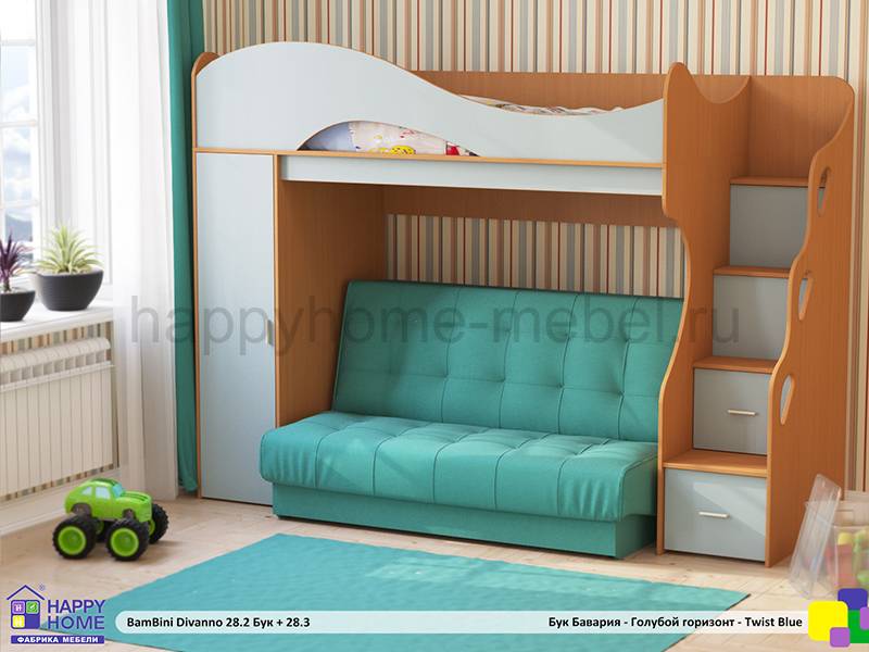 двухъярусная кровать с диваном bambini divanno 28 в Армавире