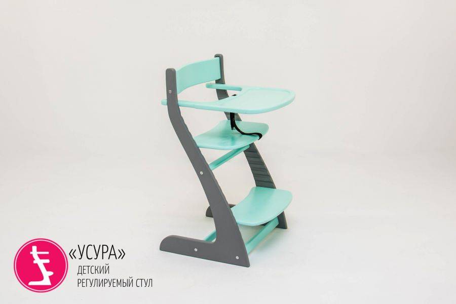 детский растущий регулируемый стул усура графит-мятный в Армавире