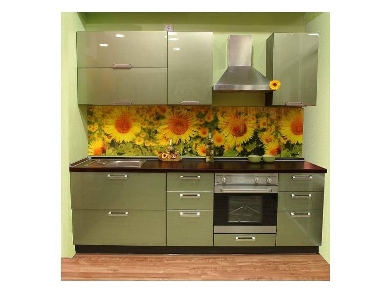 прямая кухня с фасадами из пластика алисия-2 в Армавире