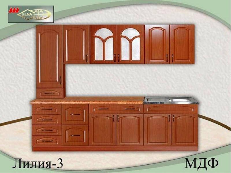 кухня прямая лилия 3 (мдф) в Армавире