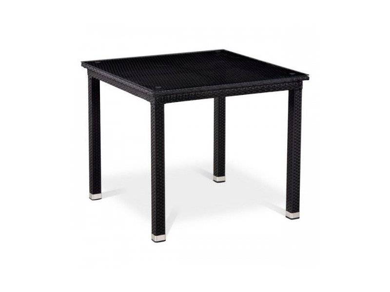 стол из ротанга t246st-90x90 black в Армавире