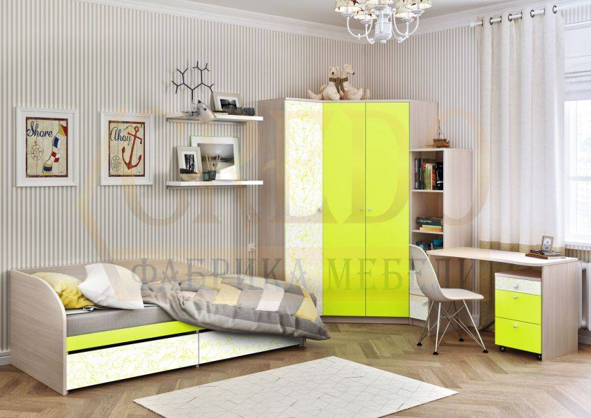 детская лайм с угловым шкафом в Армавире
