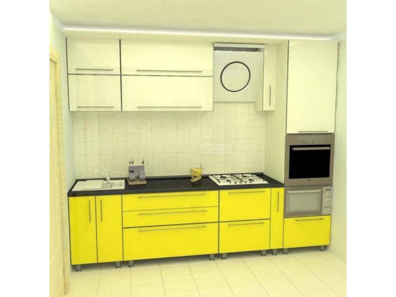 яркая прямая кухня из пластика энергия 6 в Армавире