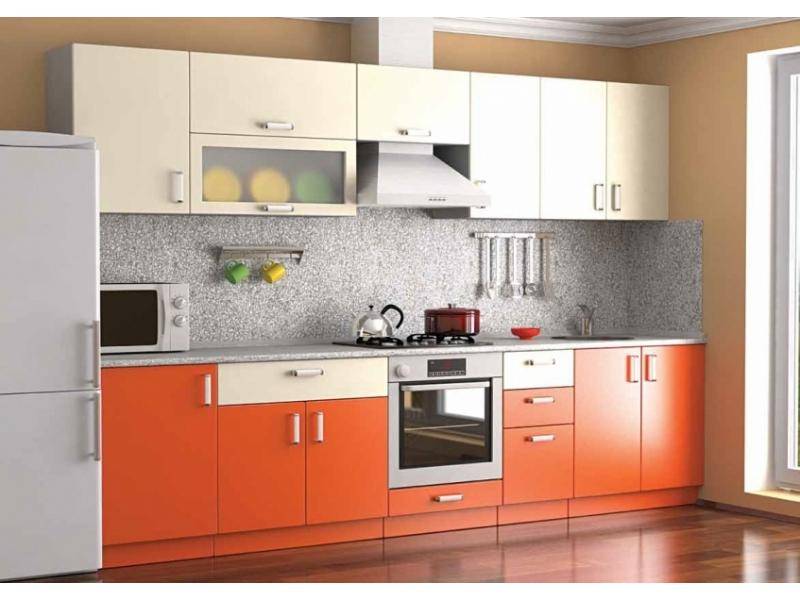 готовая оранжевая кухня в Армавире