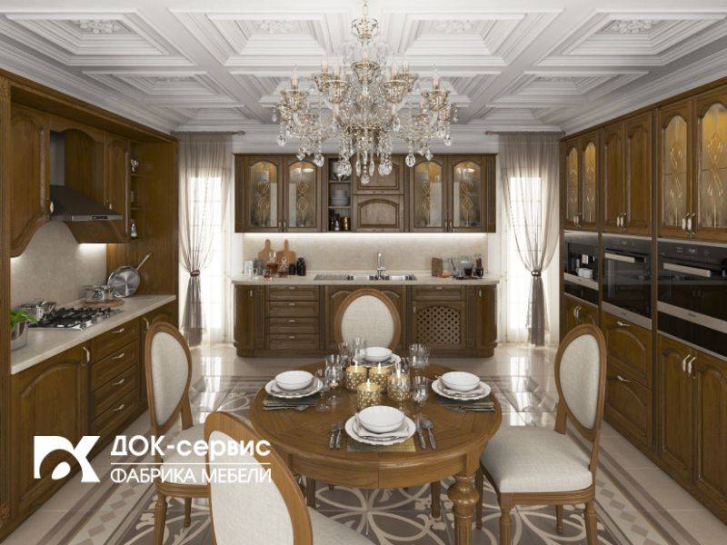 кухня угловая из массива классическая в Армавире