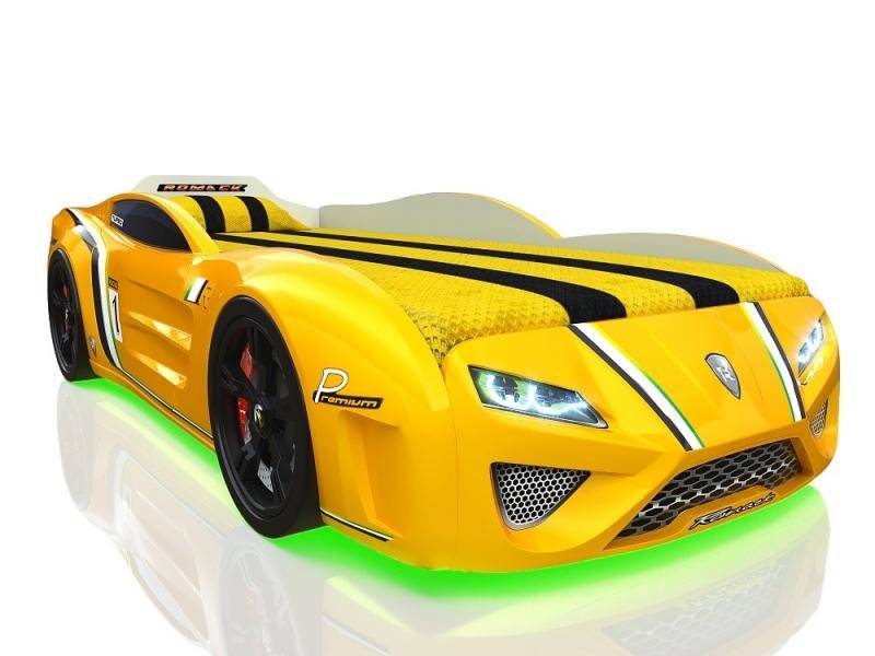 кровать-машина sportline жёлтая в Армавире