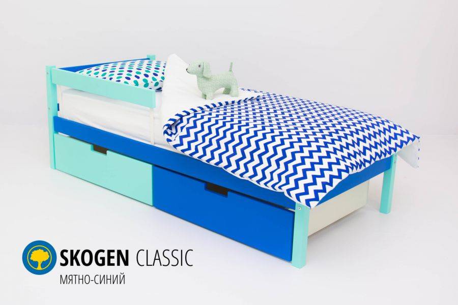 детская кровать skogen classic мятно-синий в Армавире
